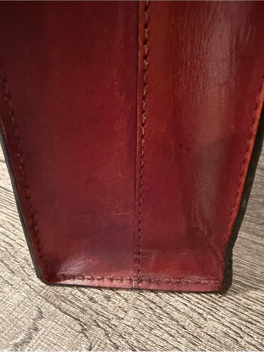 Vintage Genuine Leather 2 Bottle Wine Carrier Cognac Brown w/ Divider And Strap - Picture 5 of 16